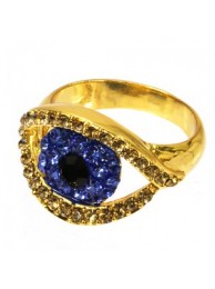 GOLD EVIL EYE RING
